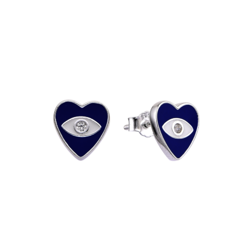 Aretes de Corazon de OjoAz